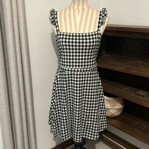 Gingham Open Back Dress